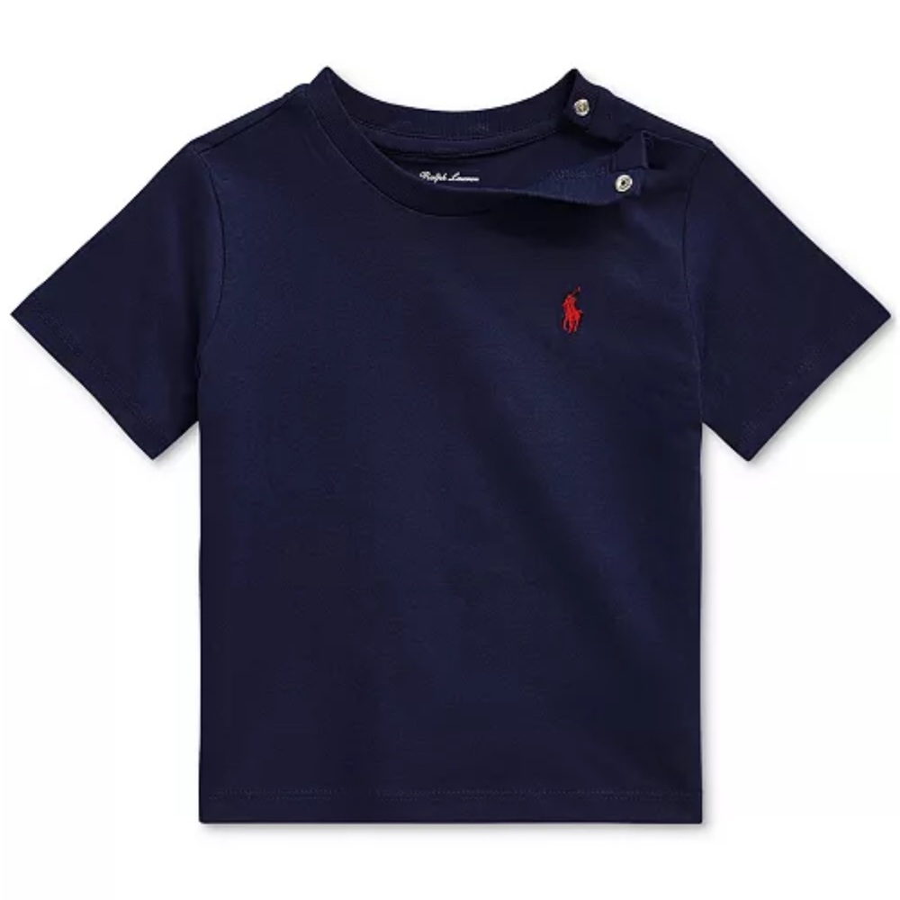 Ralph Lauren Baby Boys Cotton Crewneck Embroidered Pony T-Shirt
